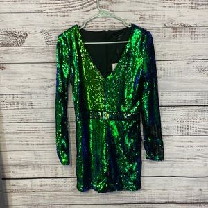 Haoduoyi Mermaid Sequin Romper